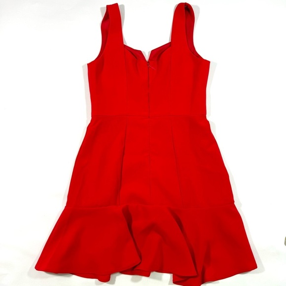 Adelyn Rae Red Mini Dress Ruffe Hem Party - Picture 2 of 7